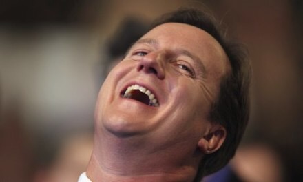 David Cameron laughing